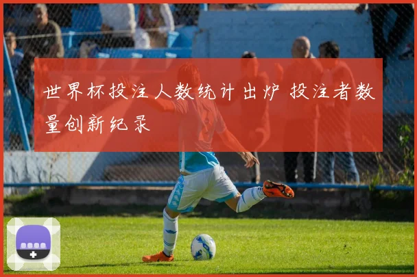 世界杯投注人数统计出炉 投注者数量创新纪录