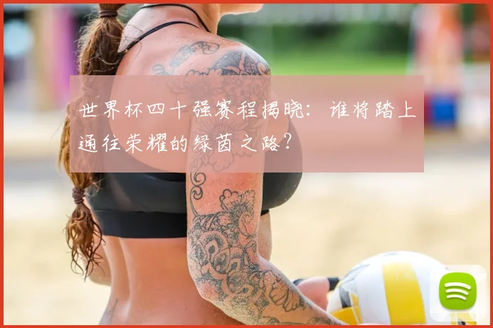 世界杯四十强赛程揭晓:谁将踏上通往荣耀的绿茵之路?